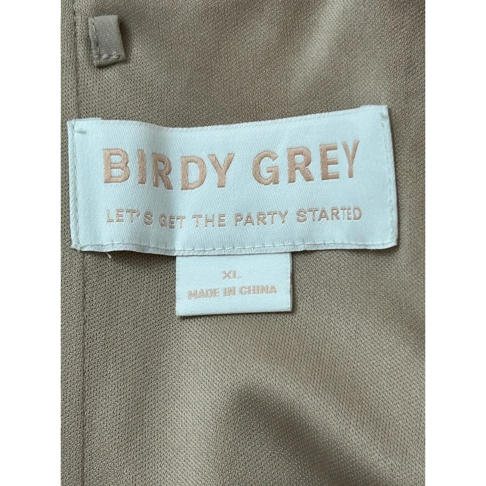Birdy Grey Chris Prom Bridesmaid Evening Formal Dress in Taupe XL NEW - Picture 8 of 10